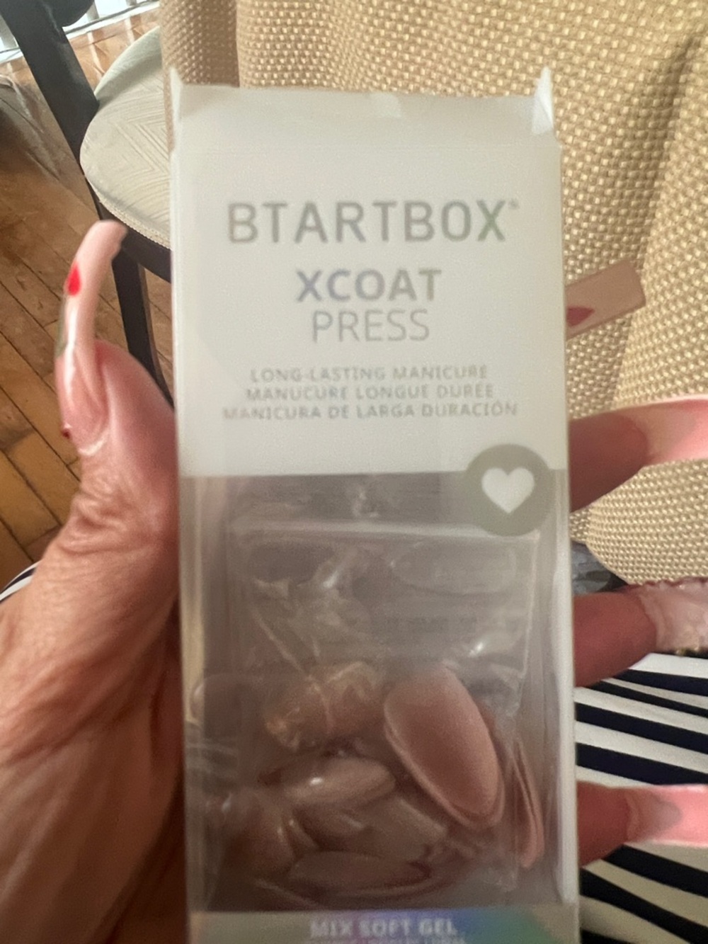 BTARTBOX XCOAT Press Long-Lasting Press-On Nails - Soft Pink